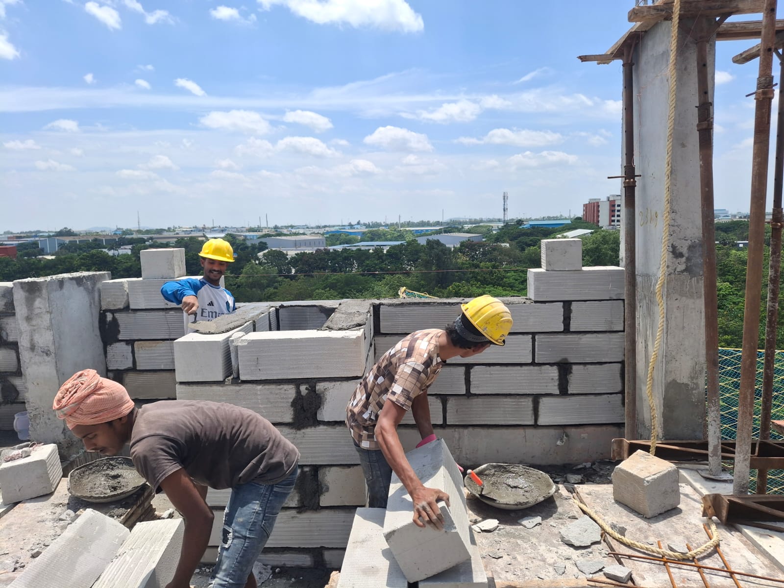 Dump truck hauling material from a construction site